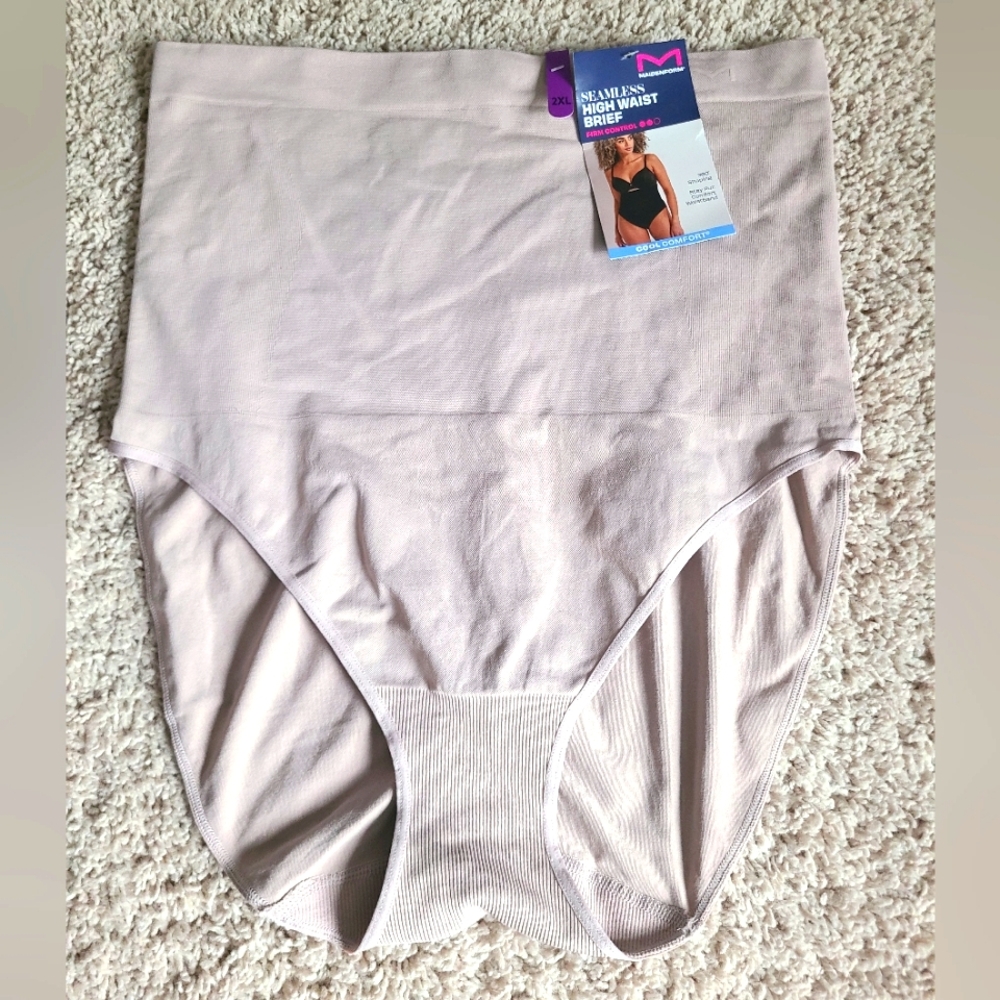 Maidenform Seamless High Waist Plus Size 2XL Brief Firm Shapewear Panty Girdle
